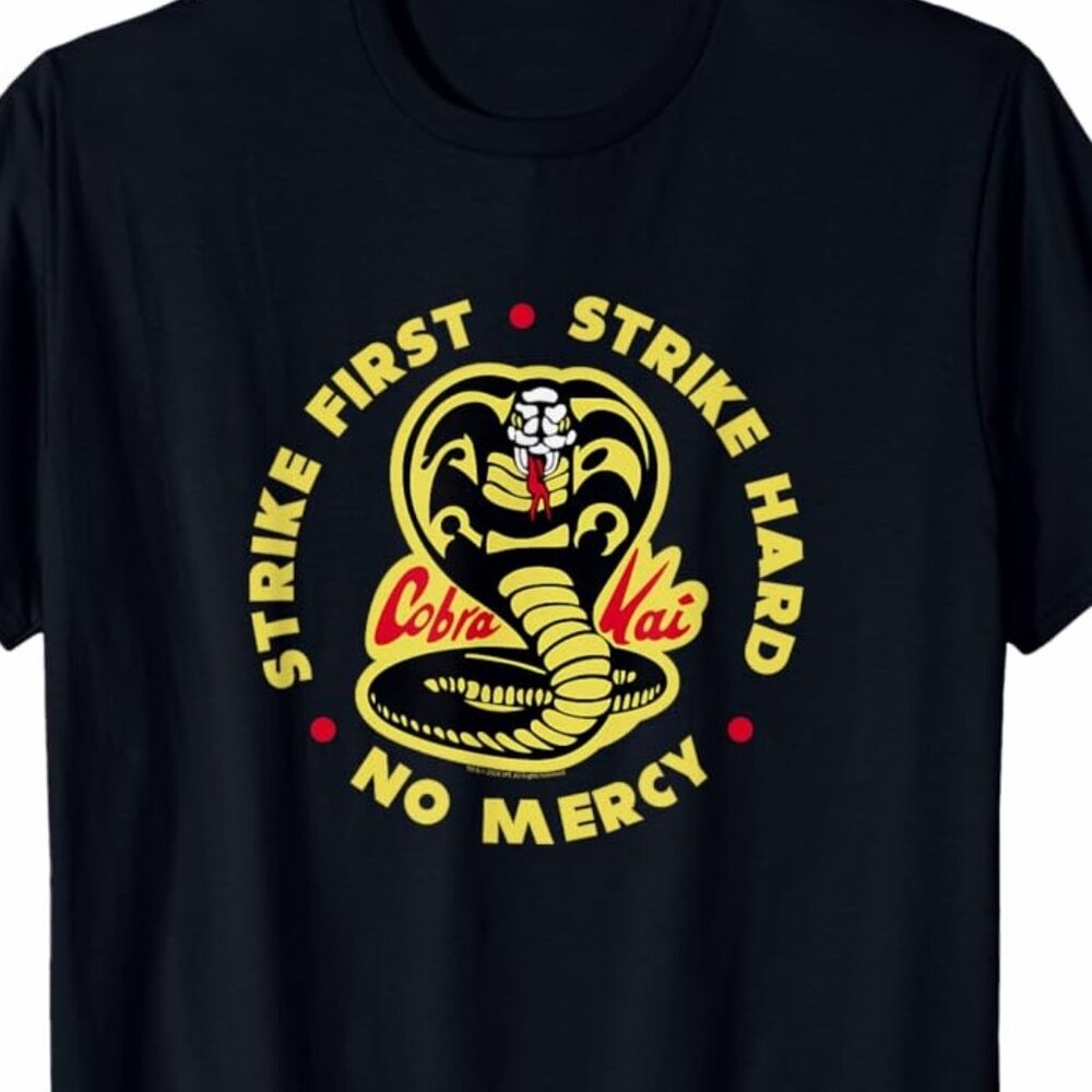 Cobra Kai, Strike First Cobra Kai Dojo Logo, TV Show Tee Shirt, Size 2XL, NWT